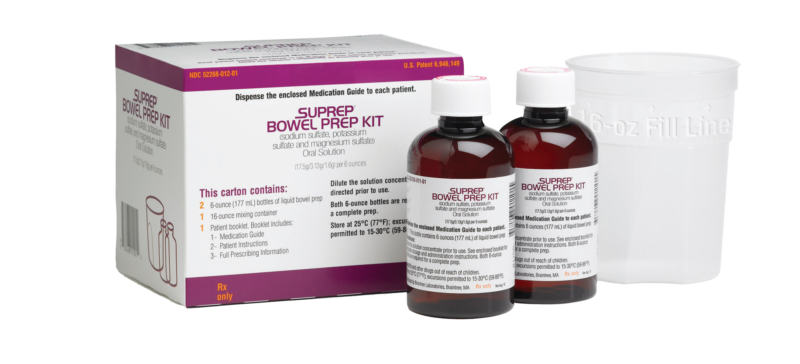 SUPREP BOWEL PREP KIT (sodium sulfate, potassium sulfate, and magnesium sulfate) oral solution